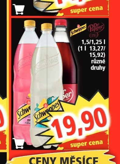 Schweppes různé druhy