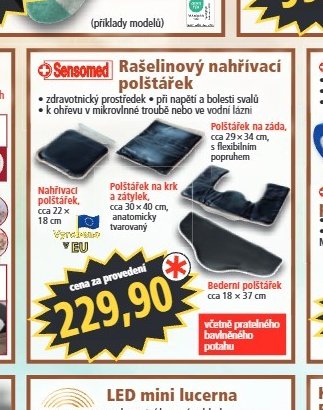Rašelinový nahřívací polštářek