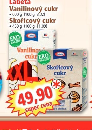 Labeta Vanilinový cukr / Skořicový cukr