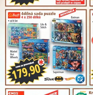 4dílná sada puzzle