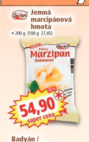 Jemná marcipánová hmota
