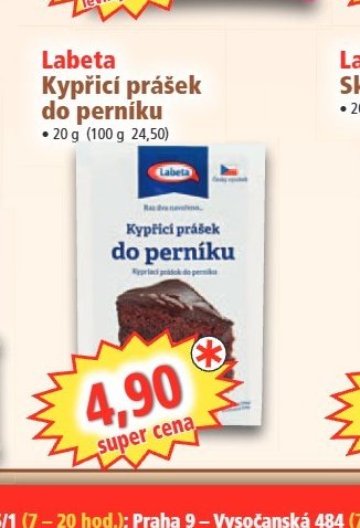 Labeta Kypřící prášek do perníku
