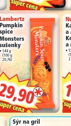 Lambertz Pumpkin spice Monsters sušenky