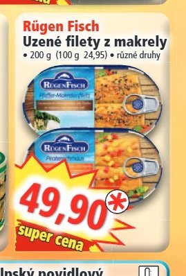 Rügen Fisch Uzené filety z makrely
