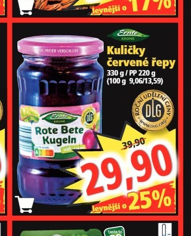 Kuličky červené řepy