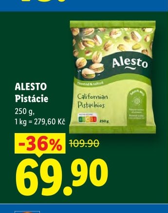 ALESTO Pistácie 250 g