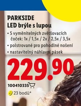 PARKSIDE LED brýle s lupou