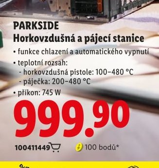 PARKSIDE Horkovzdušná a pájecí stanice
