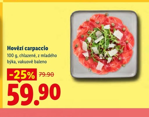Hovězí carpaccio