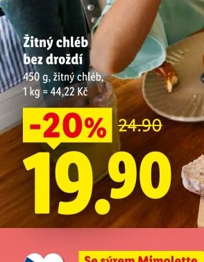 Žitný chléb bez droždí