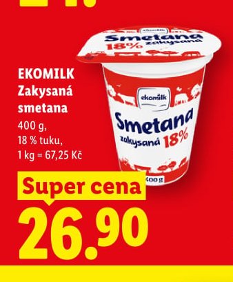 EKOMILK Zakysaná smetana