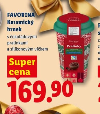 FAVORINA Keramický hrnek s čokoládovými pralinkami