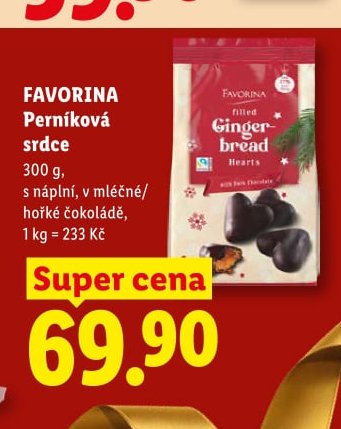 FAVORINA Perníková srdce 300 g