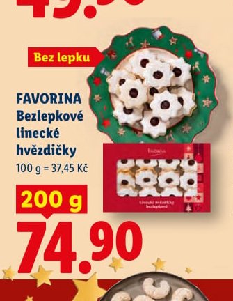 FAVORINA Bezlepkové linecké hvězdičky