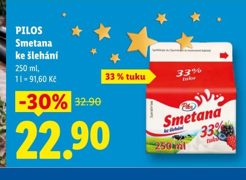 Pilos Smetana ke šlehání 250 ml