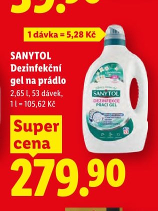 SANYTOL Dezinfekční gel na prádlo