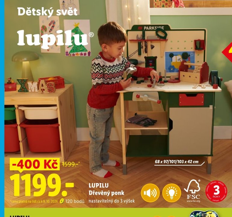 LUPILU Dřevěný ponk