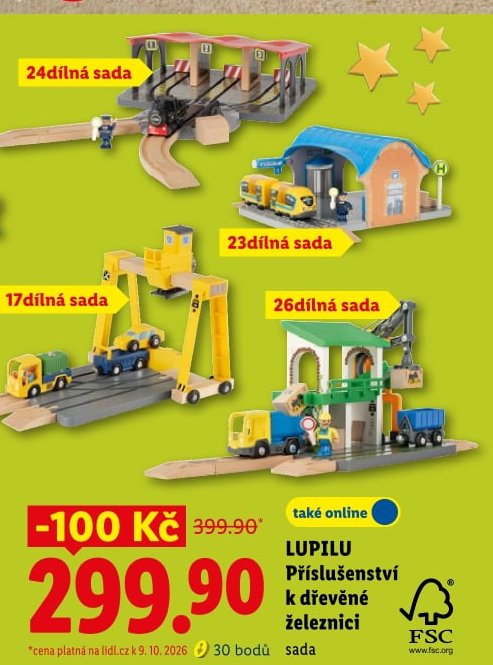 LUPILU Příslušenství k dřevěné železnici