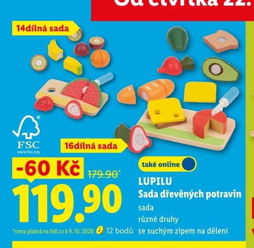 LUPILU Sada dřevěných potravin