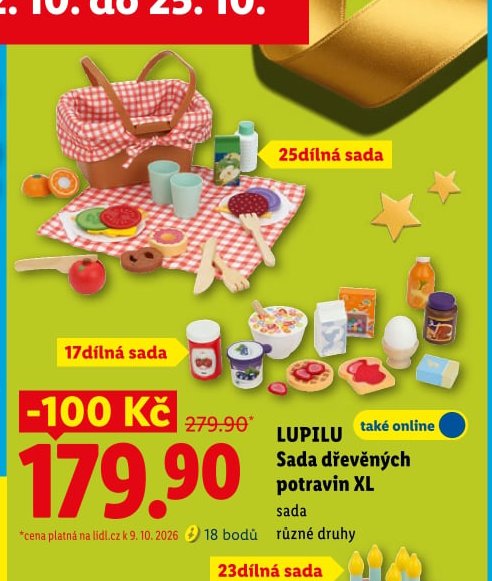 LUPILU Sada dřevěných potravin XL