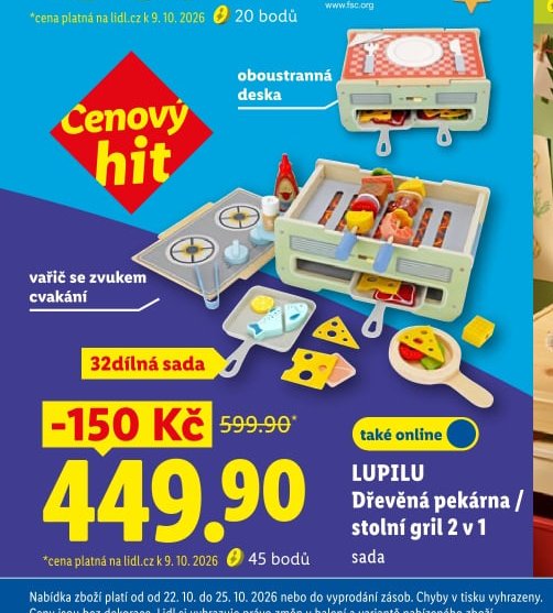 LUPILU Dřevěná pekárna / stolní gril 2 v 1