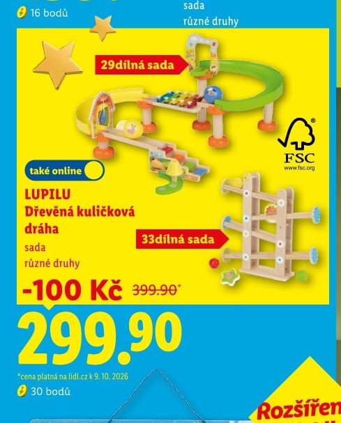 LUPILU Dřevěná kuličková dráha