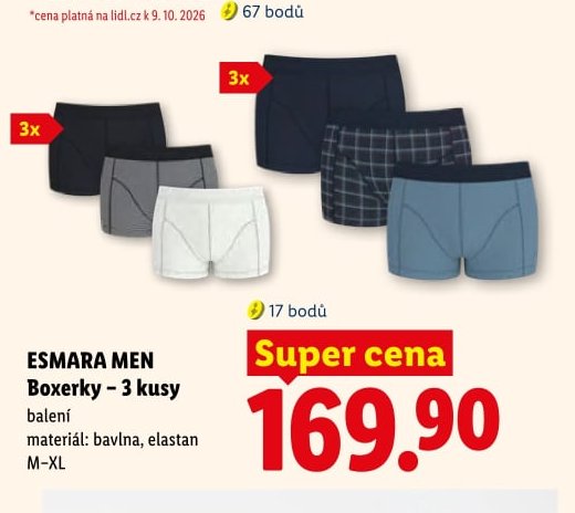ESMARA MEN Boxerky – 3 kusy