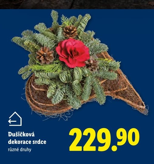 Dušičková dekorace srdce