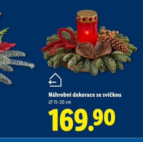 Náhrobní dekorace se svíčkou