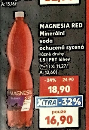 MAGNESIA RED Minerální voda