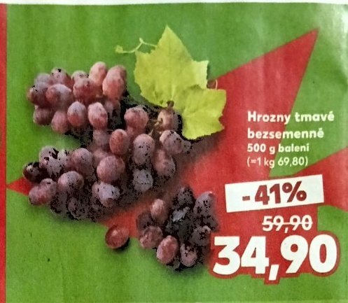 Hrozny tmavé bezsemenné