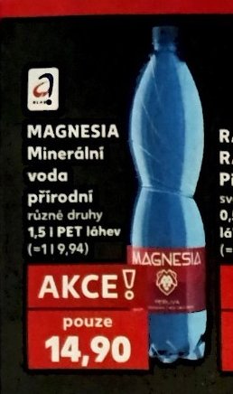 MAGNESIA Minerální voda přírodní