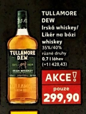 TULLAMORE DEW Irská whiskey