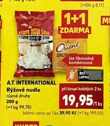 A.T. INTERNATIONAL Rýžové nudle