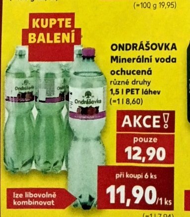 ONDRÁŠOVKA Minerální voda