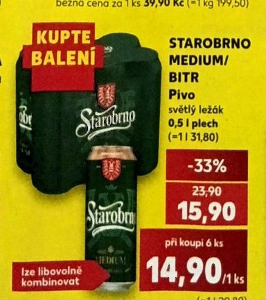 STAROBRNO MEDIUM/BITR Pivo