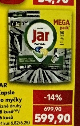 JAR Kapsle do myčky