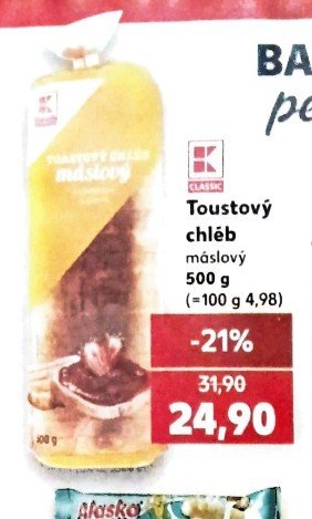 Toustový chléb máslový