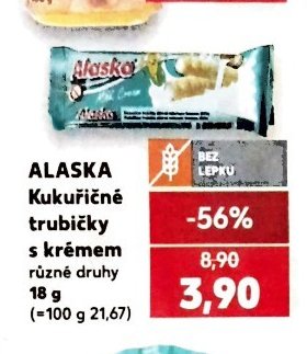 ALASKA Kukuřičné trubičky s krémem