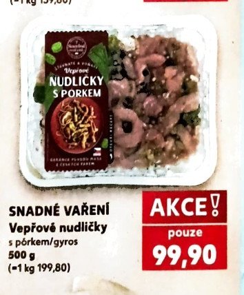 Snadné vaření Vepřové nudličky