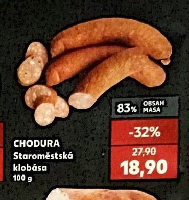 Chodura Staroměstská klobása