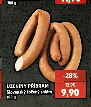 Uzeniny Příbram Slovenský točený salám