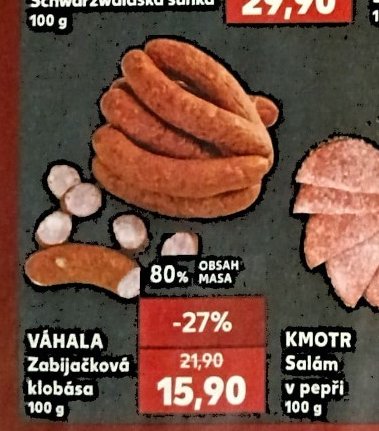 Váhala Zabijačková klobása
