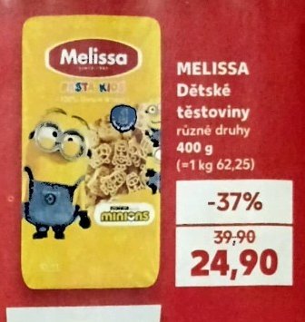 MELISSA Dětské těstoviny