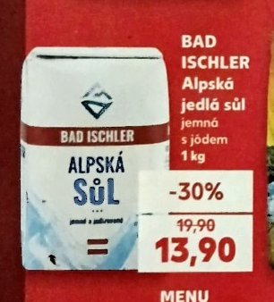 BAD ISCHLER Alpská jedlá sůl