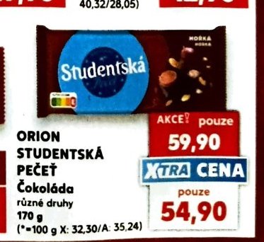 ORION STUDENTSKÁ PEČEŤ Čokoláda