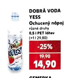 DOBRÁ VODA YESS Ochucený nápoj