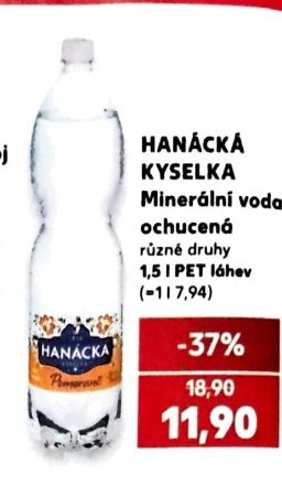 HANÁCKA KYSELKA Minerální voda ochucená