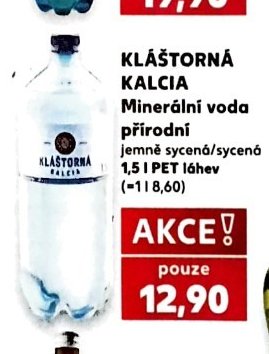 KLÁŠTORNÁ KALCIA Minerální voda přírodní