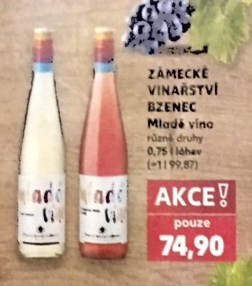 Zámecké Vinařství Bzenec Mladé víno